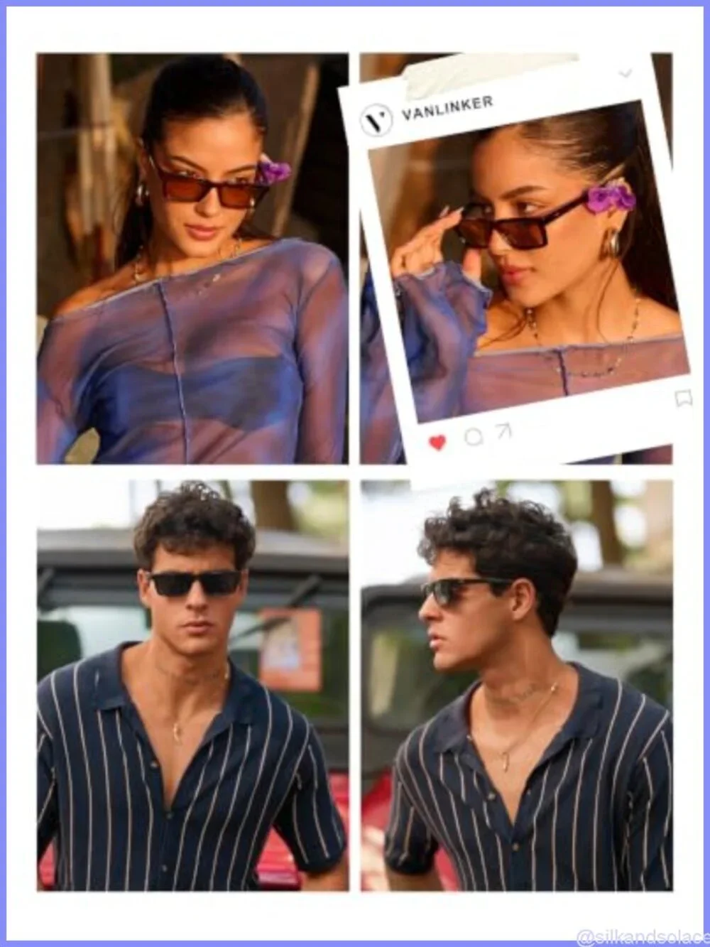 Retro Rectangular Polarized Sunglasses UV Protection Unisex